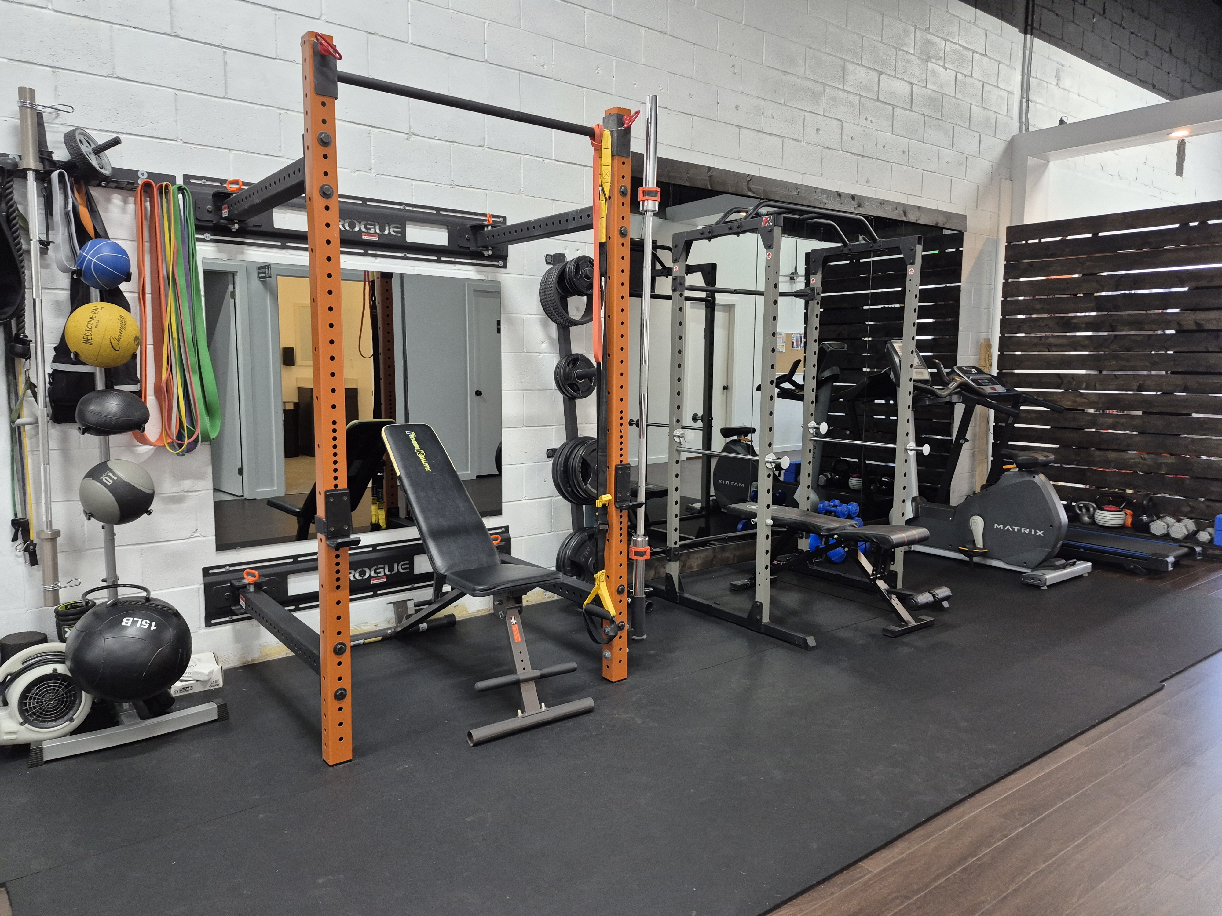 The renovated strength and conditioning area at Zero Gravity Martial Arts